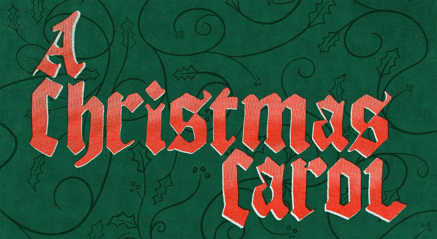 Logo of the holiday family musical "A Christmas Carol" at the Omaha Community Playhouse.